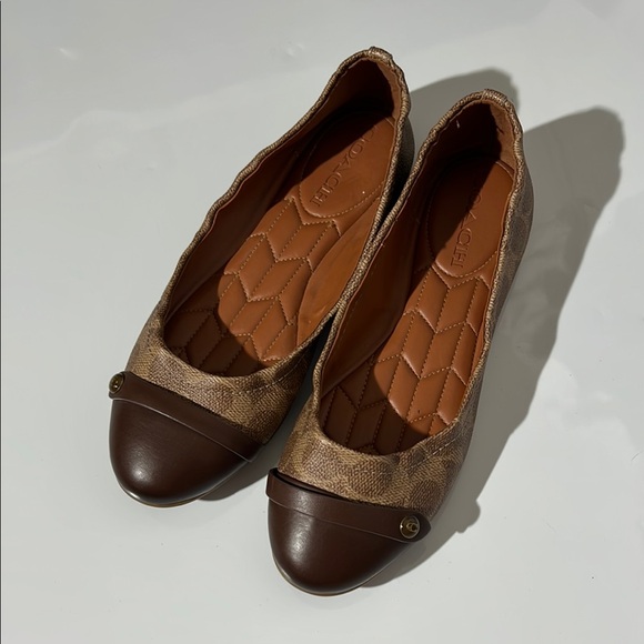 Coach Tan and Brown Flats - Picture 8 of 14